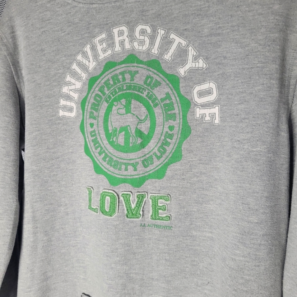 Pink hoodie color gray size  med